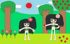 葉っぱとりんご