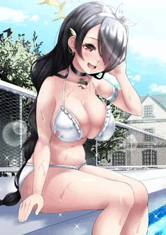 【ブルアカ】水着のヒナタにムラムラしたのでヌいてもらう漫画
