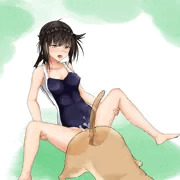 水着初月　獣姦
