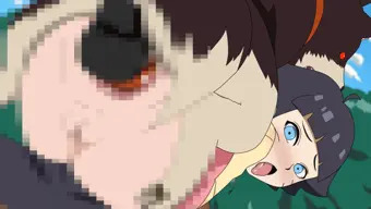 ヒマワリと犬のアナルSEX