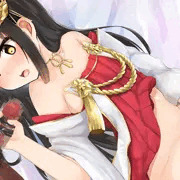 長門の艶やかな黒髪を楽しむ