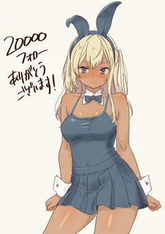 twitter20000フォロー記念のギャル崎バニーさん