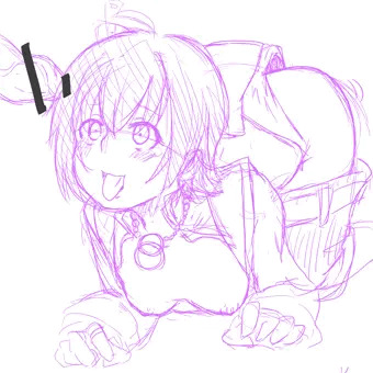 ちゃんスノ落書き