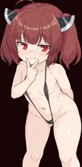 紐水着きりたんを前後から