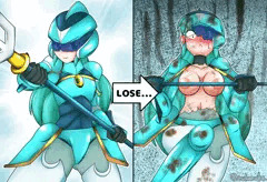 【一次創作　乳輪差分】ヒロイン敗北！お前の負けだ！脱げ！３－２