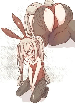 バニーガールの穴あきタイツ