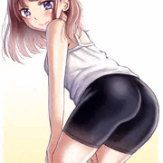 赤髪のスパッツ少女