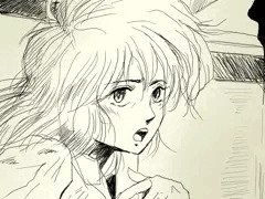 ゲームブック　巨大コンピュータの謎　シャラナ　線画