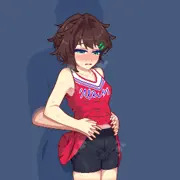 うちの子　チアコス　スパッツ内素股