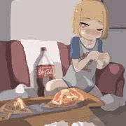 ピザとコーク