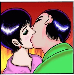 母との濃厚キス２。