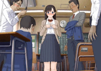 男子達の前で脱ぐJK