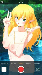 水浴びエルフさん