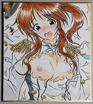 ミニ色紙に生存本能藍子っぱい