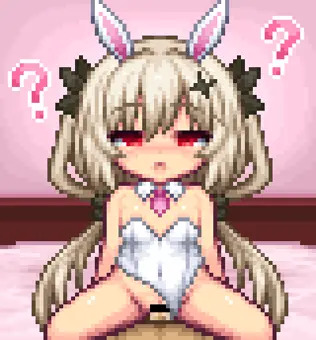 寝惚けているクシュちゃんにバニー衣装を着せて騎乗位