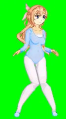 レオタードの娘が踊るよ！