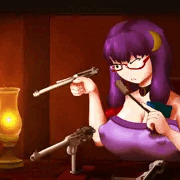就寝前の銃整備
