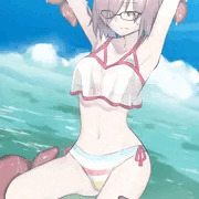 真夏のビーチで…