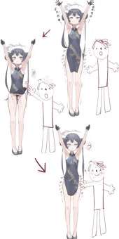 チャイナドレスの下に仕込んでるキサキと先生