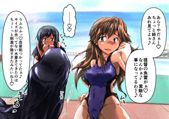 水着のサイズが合ってなくてハイレグ状態の荒潮見たらそりゃぁね