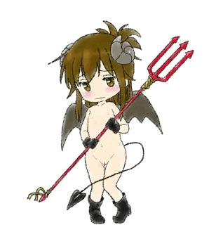 悪魔な姿の電ちゃん