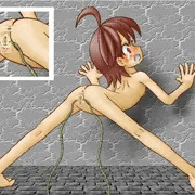 細いロリを触手で