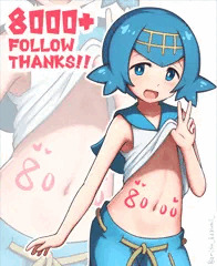 ツイッター8000フォロー記念絵