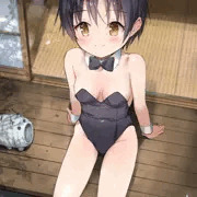 バニーガールが気に入っちゃって家でも着てる女の子の絵です。