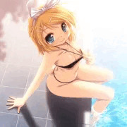 大胆水着のリンちゃん