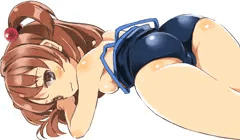 スク水寝そべり