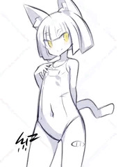 ねこみみちゃんスク水＋巨乳化