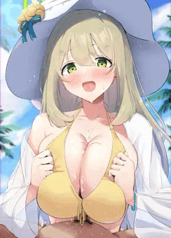 水着ノノミとスケベ