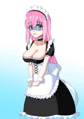 山田に乗せられて露出メイド服を着たぼっちちゃん