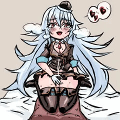 ヤクーツクちゃんの太ももコキ