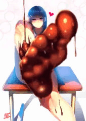 バレンタインにチョコソックスをなめさせてくれる女の子