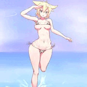 綺羅々さんにマイクロビキニ着せ隊！！