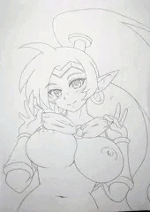 ベリーダンスの最中に見せてくれるシャンティちゃん。