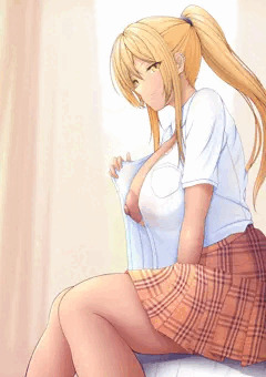 こんがりノーブラ爆乳JK