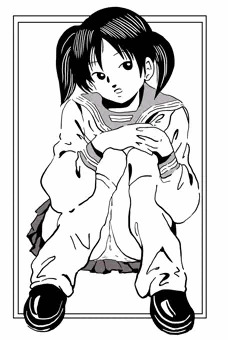 ピンクチラシの女の子