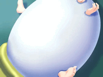 雛鳥の卵殻拘束