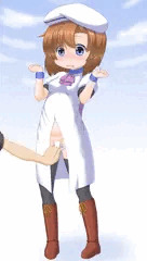 服の切れ目中央にしたレナ