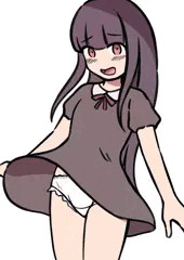 【今日のラフ】 お清楚黒髪ロングちゃんのスカートの中