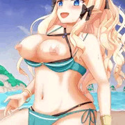 水着サレンとビーチで