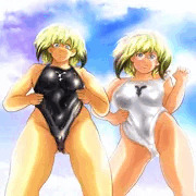 ハルトマン姉妹   競泳水着③