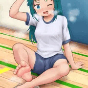 体力テスト中の南条くん