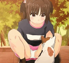 捨て猫と近所の女の子