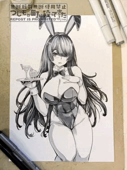 うちのこ紫村さんでバニーガール