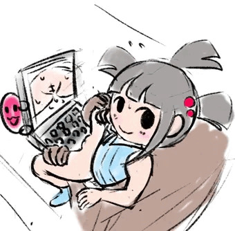 今週描いた落書き太鼓ガール