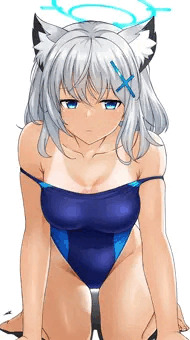 競泳＋日焼け跡のシロコちゃん