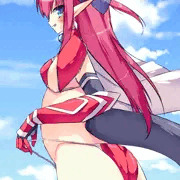 紐を引っ張るブレエリちゃん